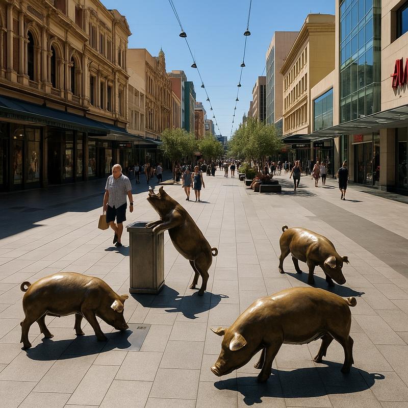 A Day Out - The Rundle Mall Pigs