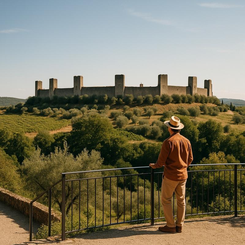 Punto panoramico sul castello di Monteriggioni