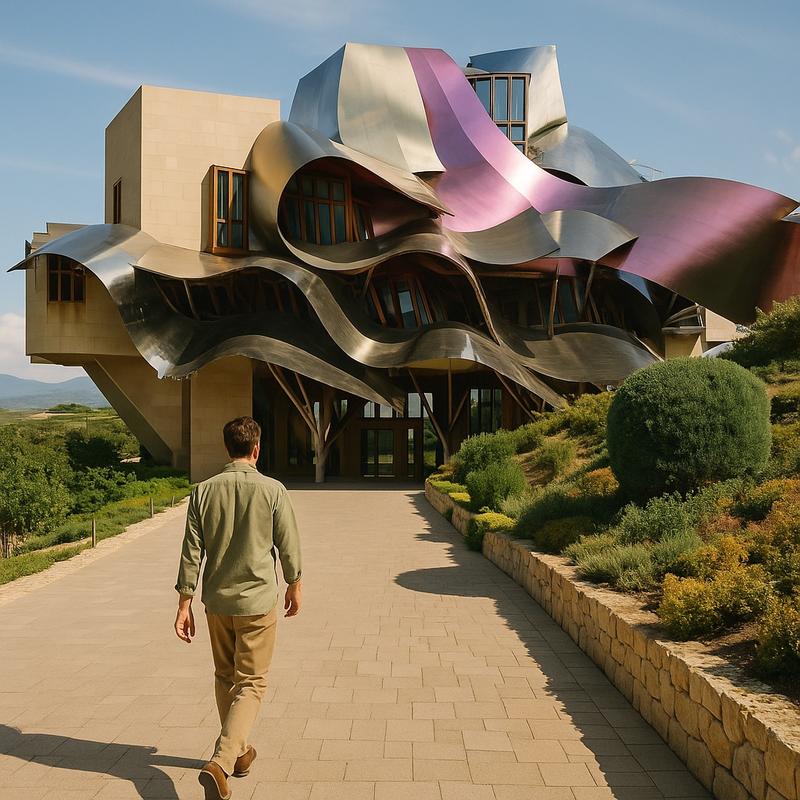 Entrance Winery and Hotel Marques de Riscal