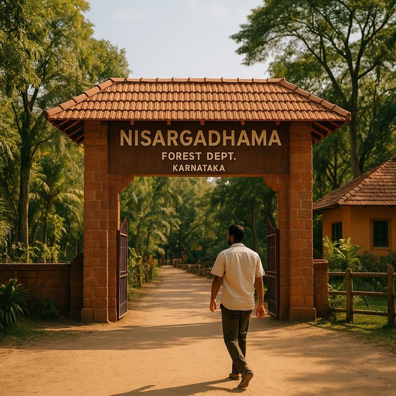 Nisargadhama entrance,Forest dept.