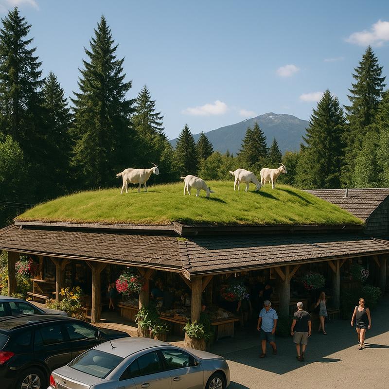 Old Country Market - Goats on Roof