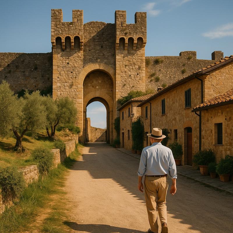 Mura di Monteriggioni - Lato Porta Fiorentina