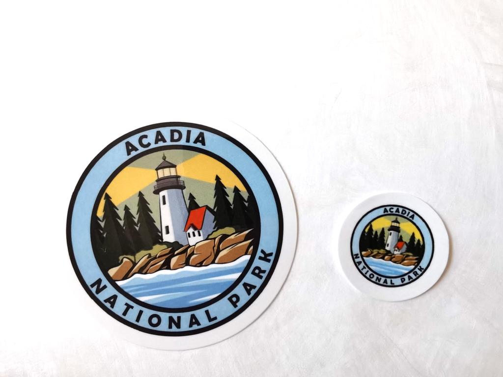 Acadia National Park Sticker Set - 52mm and 24mm