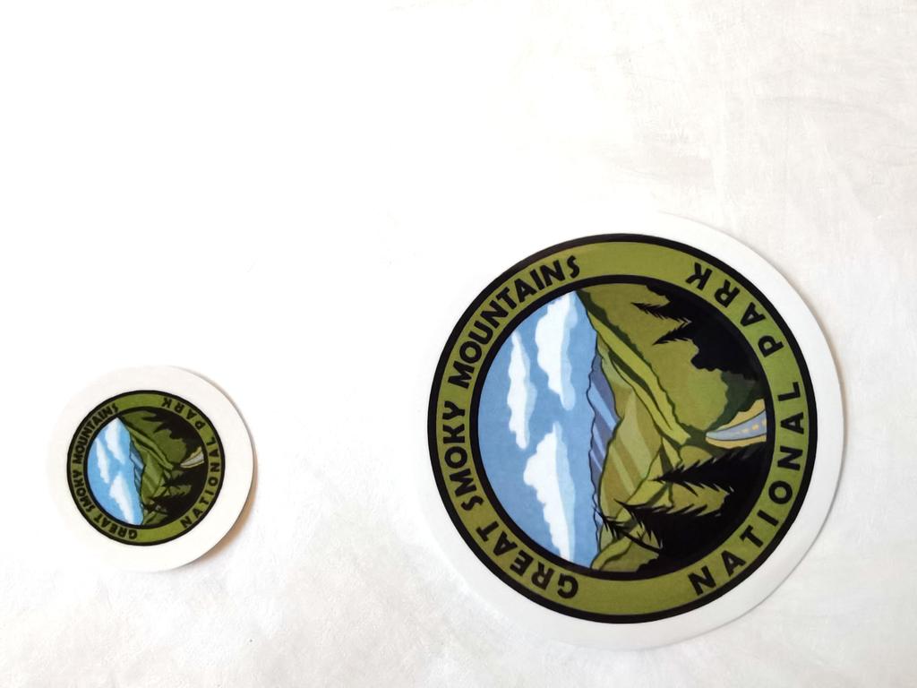 Great Smoky Mountains National Park Sticker Set - 52mm and 24mm