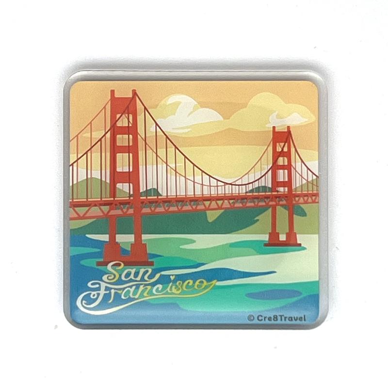 San Francisco Golden Gate Bridge Acrylic Magnet: