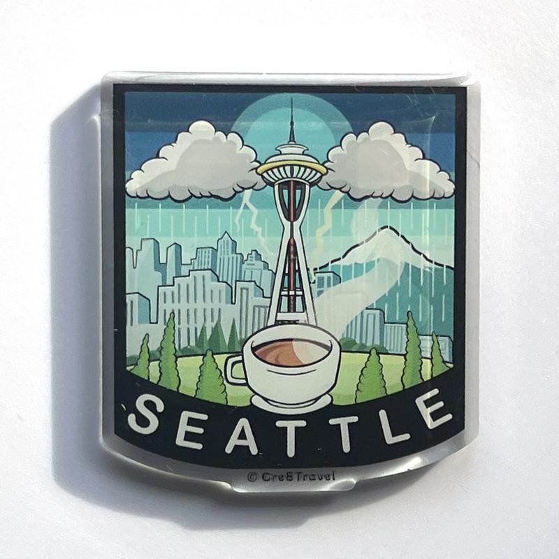Seattle Space Needle Acrylic Magnet