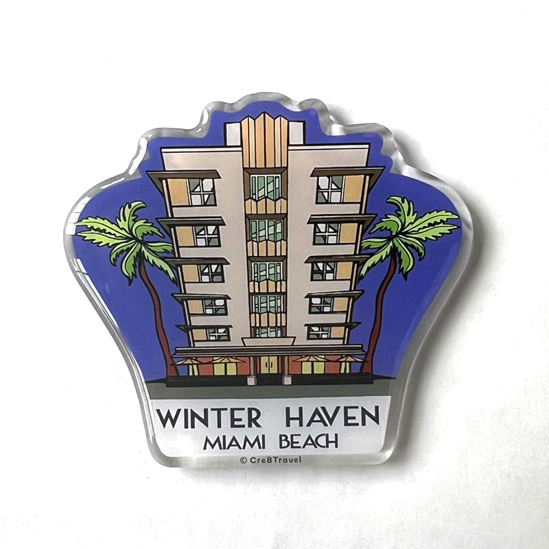 Miami Art Deco Magnet--Winter Heaven
