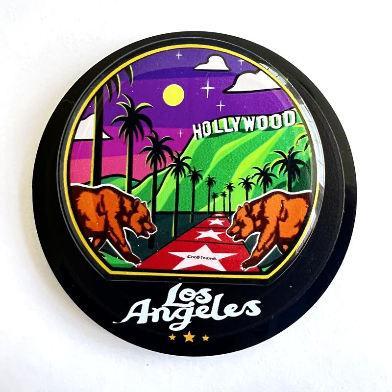 Interactive Los Angeles Rotating Acrylic Magnet 