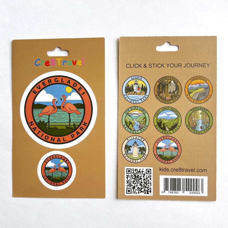 Everglades National Park Sticker Pack – 2 Vinyl Stickers (2" + 1") | Florida Wetlands Souvenir | Wildlife Travel Gift for Families & Collectors | Cre8Travel Series