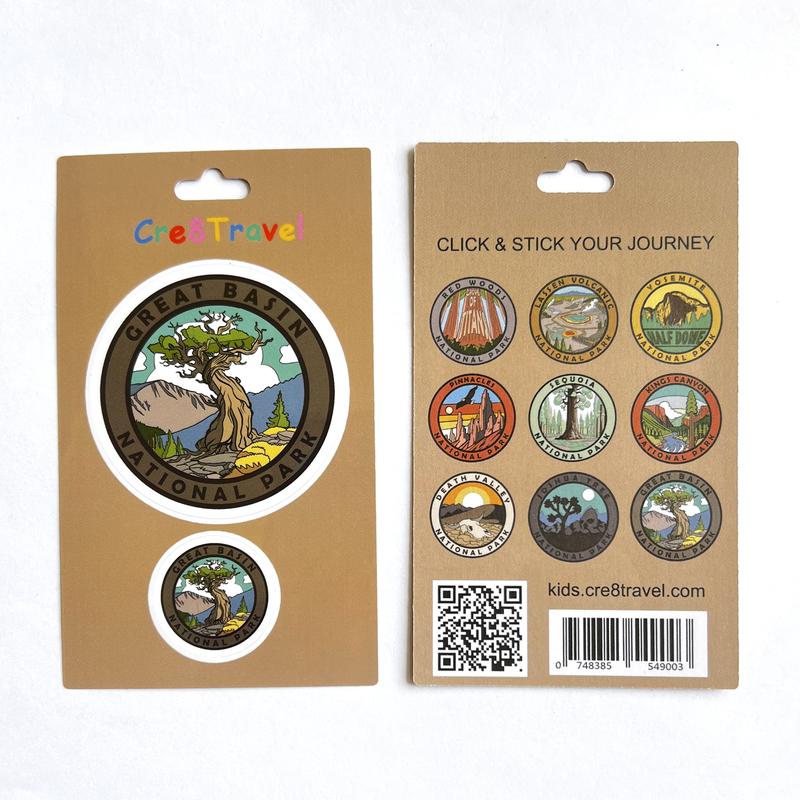 Great Basin National Park Sticker Pack – 2 Vinyl Stickers (2" + 1") | Bristlecone Pine Desert Souvenir | Travel Gift for Families & Explorers | Cre8Travel Series