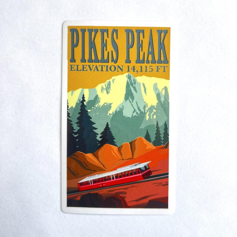 Pikes Peak Vinyl Sticker – Colorado Adventure Series