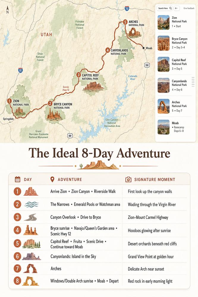 Utah's Mighty Five National Park Road Trip detail